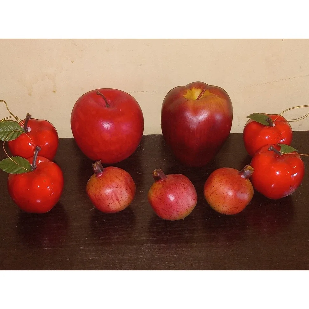 Artificial Faux Realistic Apples Lot Of‎ 10 Fake Fruit Table Home Decor Fall